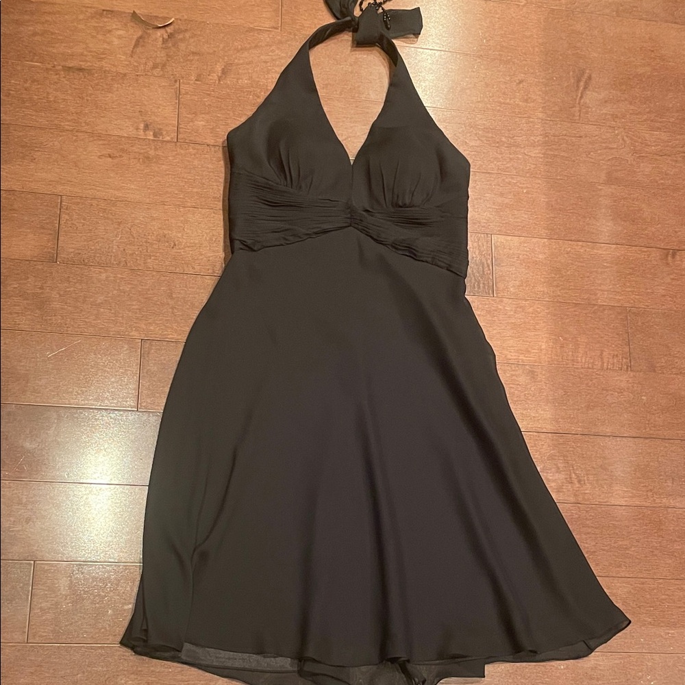 Morrell Maxie Black Backless Halter Dress